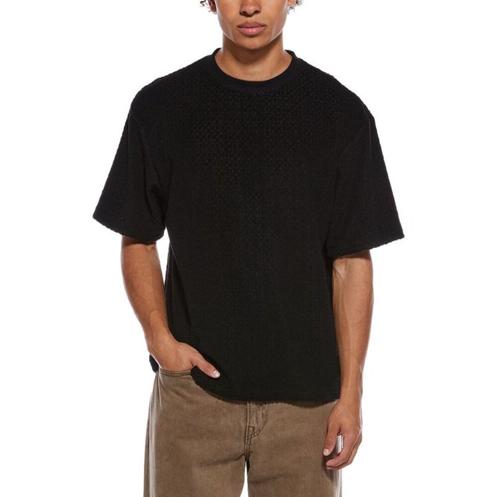 Off-White™ Mens  Towel Terry All Over Logo T-Shirt, Black